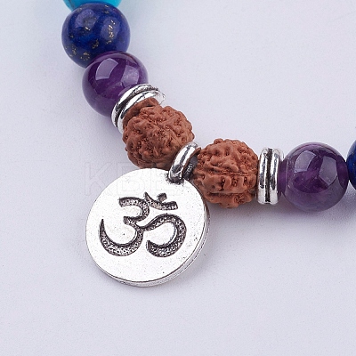 Yoga Chakra Jewelry BJEW-L620-01C-1