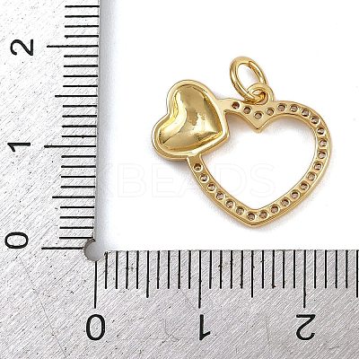 Brass Micro Pave Cubic Zirconia Pendants KK-B150-03G-02-1