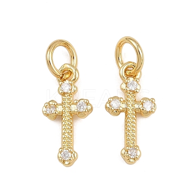 Brass Micro Pave Cubic Zirconia Pendants KK-A269-27G-1