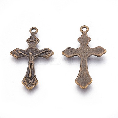 Tibetan Style Crucifix Pendants X-MLF11118Y-NF-1