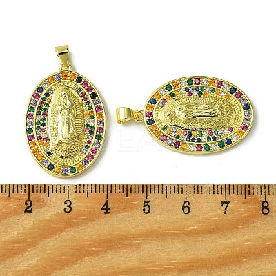 Brass Micro Pave Colorful Cubic Zirconia Pendants KK-H472-51D-G-1