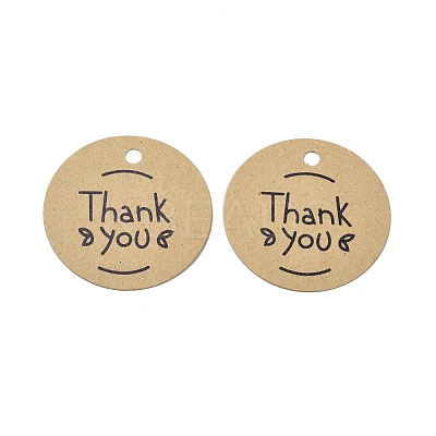 Thank You Theme Kraft Paper Jewelry Display Paper Price Tags CDIS-K004-01D-1