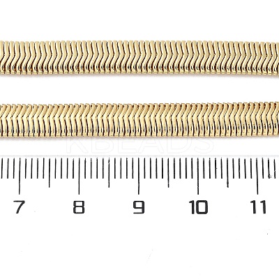 Rack Plating Brass Herringbone Chains Necklace for Men Women NJEW-M193-01G-1