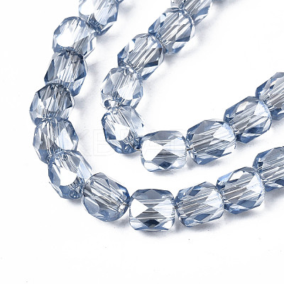 Electroplate Transparent Glass Beads Strands EGLA-N002-13-B02-1