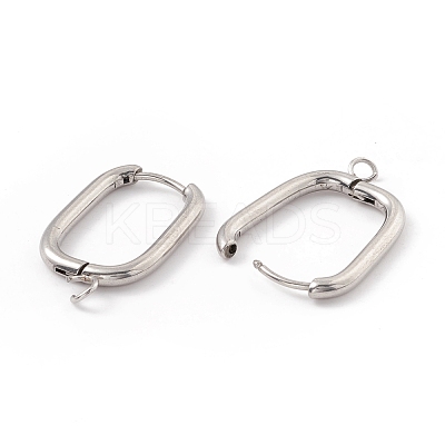 Tarnish Resistant 201 Stainless Steel Hoop Earring Findings STAS-H166-03P-1
