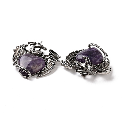 Natural Amethyst Pendants G-A207-03AS-05-1