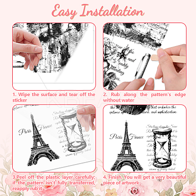3 Sheets 3 Styles PVC Waterproof Decorative Stickers DIY-WH0404-071-1