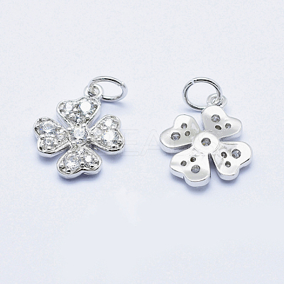 Brass Micro Pave Cubic Zirconia Charms RB-I078-65P-NR-1
