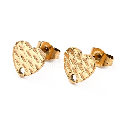 Ion Plating(IP) 304 Stainless Steel Stud Earring Findings STAS-I183-04A-G-1