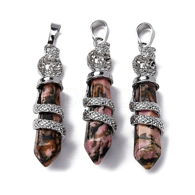 Natural Rhodonite Pendants G-A241-01P-16-1