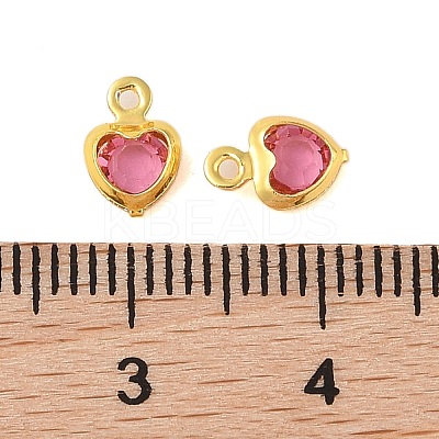 Heart Rack Plating Brass Glass Pendants LS-X-KK-S385-01G-03-1