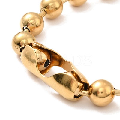 PVD Vacuum Plating 304 Stainless Steel Ball Chain Necklace & Bracelet Set STAS-D181-01G-02C-1