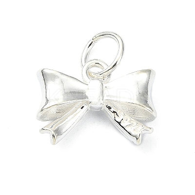 925 Sterling Silver Bowknot Charms STER-M119-05A-S-1