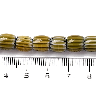 Handmade Lampwork Chevron Beads Strands LAMP-K041-01B-16-1