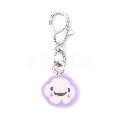Polymer Clay Pendant Decorations HJEW-JM03950-1