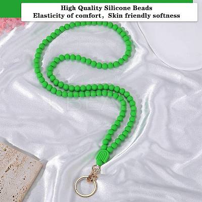 1Pc Silicone ID Card Neck Strap Card Holder NJEW-SW00027-05-1