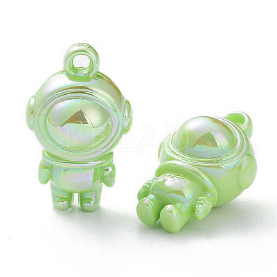 UV Plating Rainbow Iridescent Acrylic Pendants OACR-F008-02-1