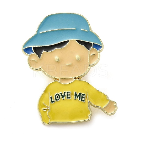 Boy Zinc Alloy Enamel Pin Brooch LS-JEWB-R022-01B-1