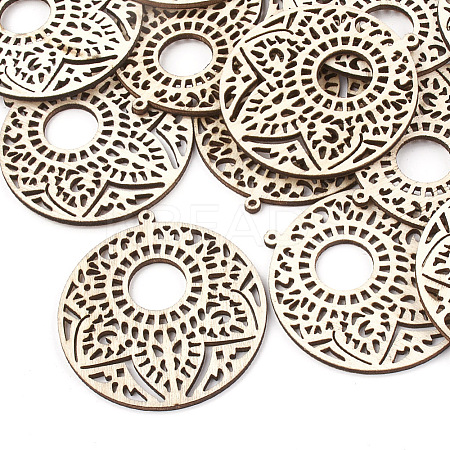 Undyed Wood Big Pendants LS-X-WOOD-T008-42-1