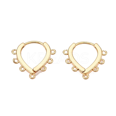 Brass Hoop Earrings Findings KK-T070-05G-1