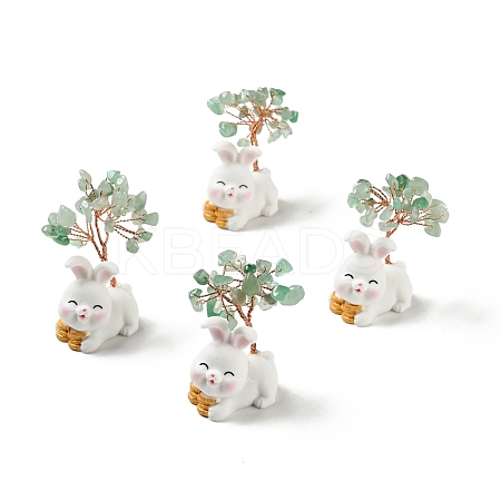Natural Green Aventurine Tree Display Decorations DJEW-E007-01RC-07-1