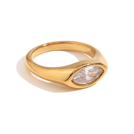 316L Stainless Steel with Cubic Zirconia Finger Rings FS-WGB17C9-10-1