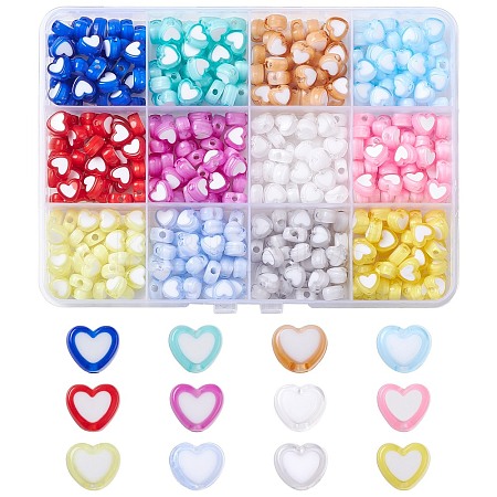 420Pcs 12 Colors Transparent Acrylic Beads TACR-CJ0001-64-1