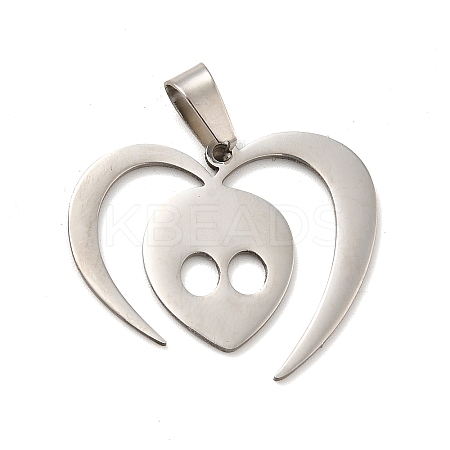 Non-Tarnish 201 Stainless Steel Pendants LS-STAS-E175-16P-1