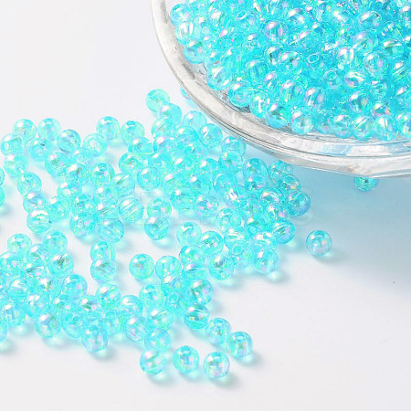 Eco-Friendly Transparent Acrylic Beads X-PL736-7-1
