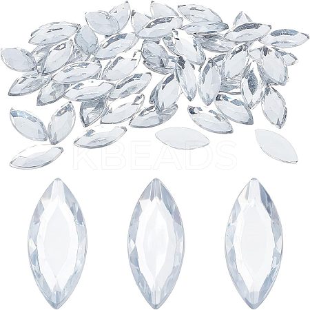 200Pcs Acrylic Rhinestone Cabochons OACR-FG0001-12-1