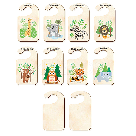 Wood Baby Closet Size Dividers AJEW-WH0353-002-1