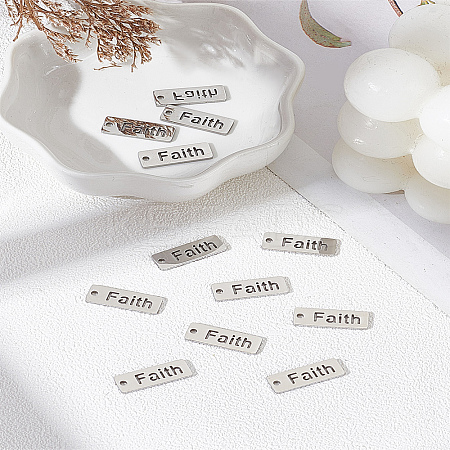 12Pcs Non-Tarnish 304 Stainless Steel Pendants STAS-LP0003-08P-02-1