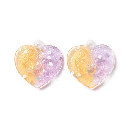 Two Tone Transparent Resin Pendants RESI-C019-01E-1