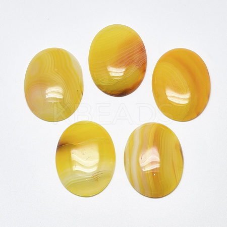 Natural Banded Agate/Striped Agate Cabochons G-T122-22F-1