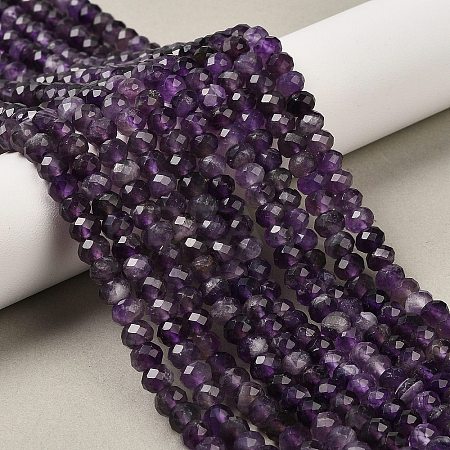 Natural Amethyst Beads Strands G-G278-A01-4x6mm-1