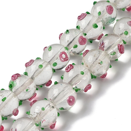 Handmade Bumpy Lampwork Beads Strands LAMP-K037-16J-1