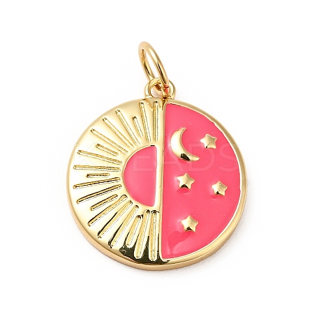 Rack Plating Brass Enamel Pendants KK-H431-29G-1