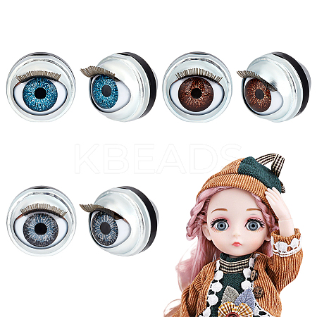 3 Pairs 3 Colors Iron & Polystyrene & PET Doll Craft Eyes DIY-PH0031-58A-1