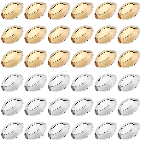 40Pcs 2 Colors Brass Beads KK-BBC0015-12-1