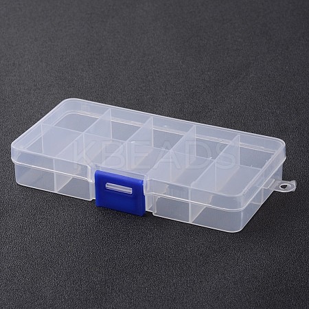 Stationary 10 Compartments Rectangle Plastic Bead Storage Containers CON-M005-01-1
