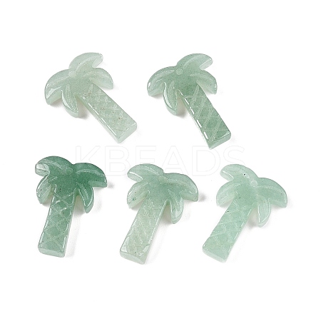 Natural Green Aventurine Coconut Tree Pendants G-N342-02H-1