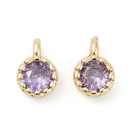 Brass Pave Cubic Zirconia Pendants KK-H204-03KCG-03-1