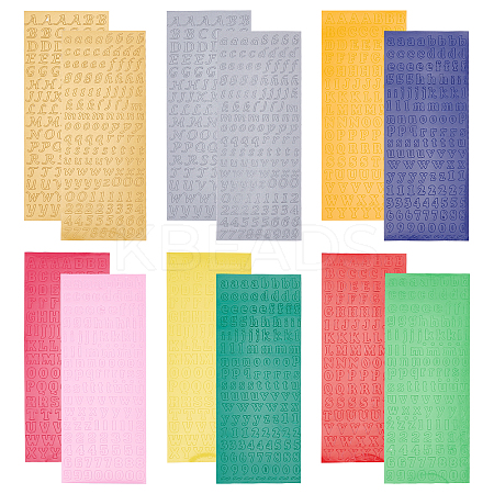  6 Bags 6 Style Waterproof PVC Adhesive Stickers DIY-NB0006-36-1
