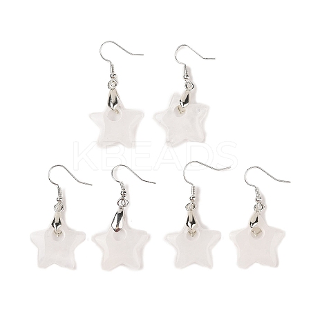 Natutal Quartz Crystal Dangle Earrings EJEW-F343-C06-1