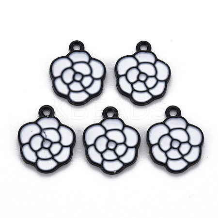 Spray Painted Alloy Enamel Pendants ENAM-N055-032-A01-NR-1