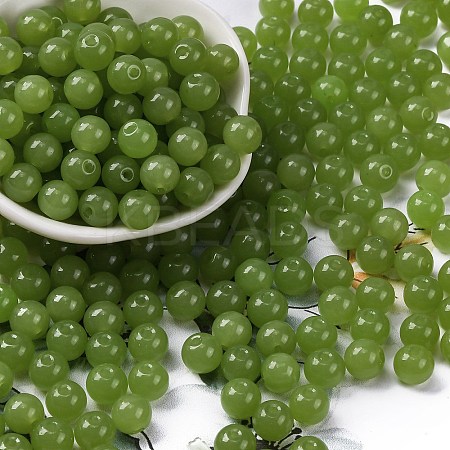 Imitation Jade Glass Seed Beads SEED-Z004-J8MM-03-1