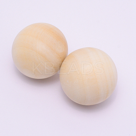 Natural Wooden Round Ball LS-WOOD-T029-01C-1