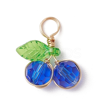 Cherry Glass Pendants PALLOY-JF03470-01-1