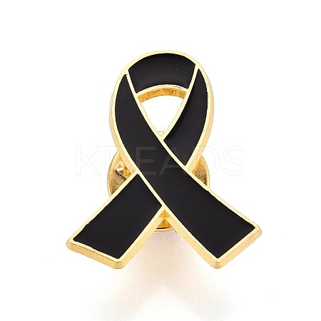 Awareness Ribbon Alloy Enamel Lapel Pins for Backpack Clothes JEWB-N009-03G-1