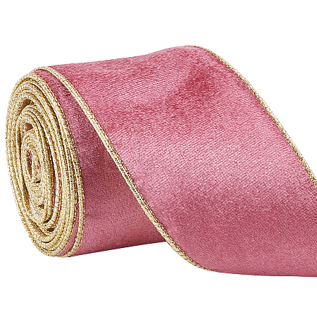 10 Yards Single Face Velvet Ribbon OCOR-WH0093-12B-1